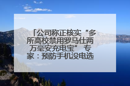 公司称正核实“多所高校禁用罗马仕两万毫安充电宝” 专家：预防手机没电选中等体积产品即可
