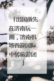 出国前先在济南玩一圈，济南机场首迎国际中转旅游团