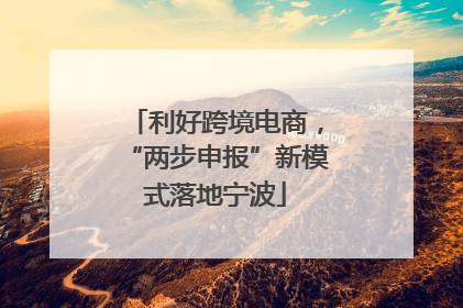 利好跨境电商，“两步申报”新模式落地宁波