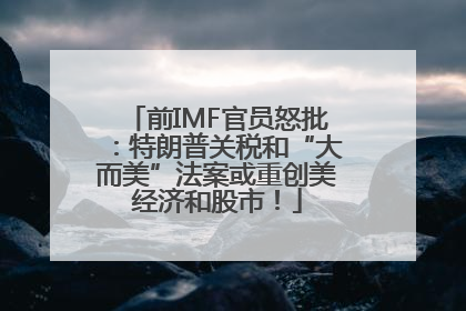 前IMF官员怒批：特朗普关税和“大而美”法案或重创美经济和股市！