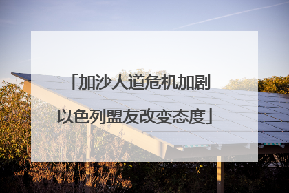 加沙人道危机加剧 以色列盟友改变态度