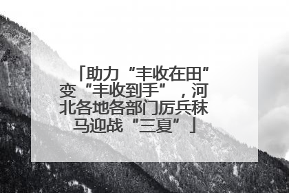 助力“丰收在田”变“丰收到手”，河北各地各部门厉兵秣马迎战“三夏”