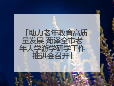 助力老年教育高质量发展 菏泽全市老年大学游学研学工作推进会召开