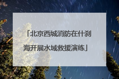 北京西城消防在什刹海开展水域救援演练