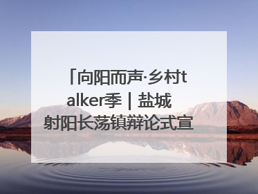 向阳而声·乡村talker季｜盐城射阳长荡镇辩论式宣讲有看头有热度