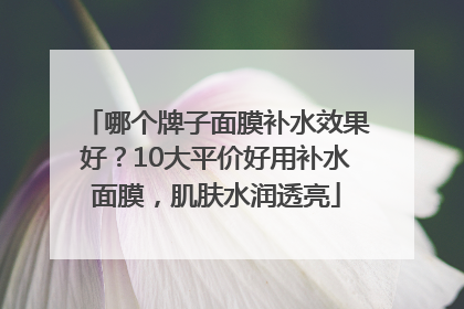 哪个牌子面膜补水效果好？10大平价好用补水面膜，肌肤水润透亮