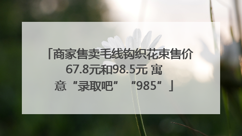 商家售卖毛线钩织花束售价67.8元和98.5元 寓意“录取吧”“985”
