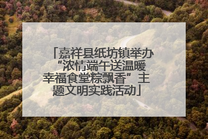嘉祥县纸坊镇举办“浓情端午送温暖 幸福食堂粽飘香”主题文明实践活动