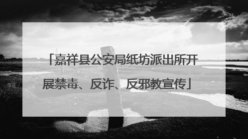 嘉祥县公安局纸坊派出所开展禁毒、反诈、反邪教宣传