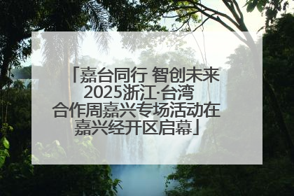 嘉台同行 智创未来 2025浙江·台湾合作周嘉兴专场活动在嘉兴经开区启幕