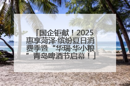 国企钜献！2025惠享菏泽·缤纷夏日消费季暨“华瑞·华小粮”青岛啤酒节启幕！