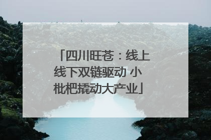 四川旺苍：线上线下双链驱动 小枇杷撬动大产业