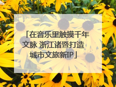 在音乐里触摸千年文脉 浙江诸暨打造城市文旅新IP