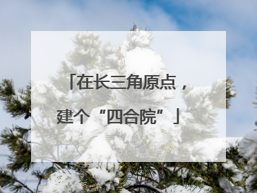 在长三角原点，建个“四合院”