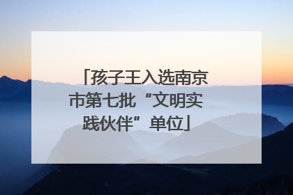 孩子王入选南京市第七批“文明实践伙伴”单位