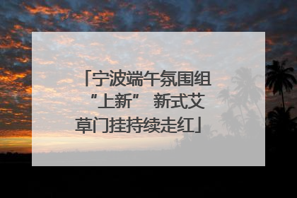 宁波端午氛围组“上新” 新式艾草门挂持续走红