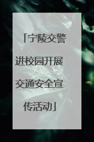 宁陵交警进校园开展交通安全宣传活动