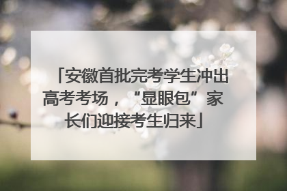 安徽首批完考学生冲出高考考场，“显眼包”家长们迎接考生归来