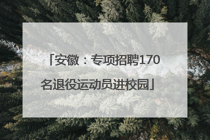 安徽：专项招聘170名退役运动员进校园