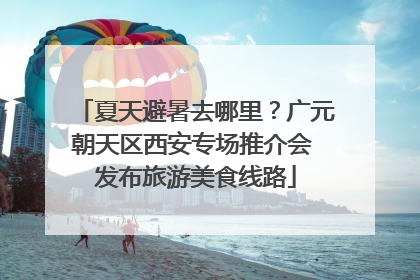 夏天避暑去哪里？广元朝天区西安专场推介会 发布旅游美食线路