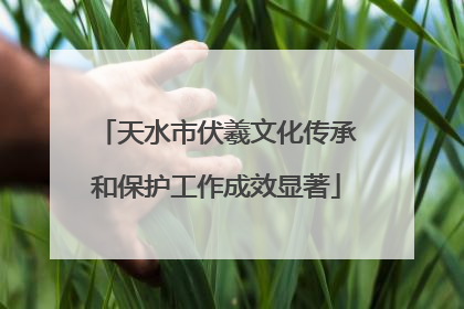 天水市伏羲文化传承和保护工作成效显著