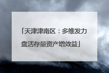 天津津南区：多维发力盘活存量资产增效益