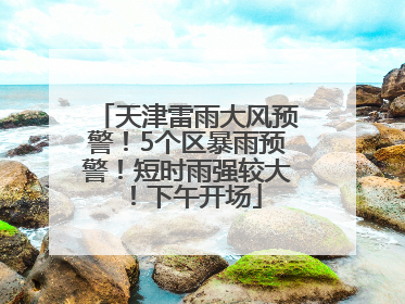 天津雷雨大风预警！5个区暴雨预警！短时雨强较大！下午开场