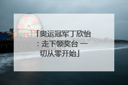 奥运冠军丁欣怡：走下领奖台 一切从零开始