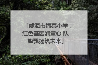 威海市福泰小学：红色基因润童心 队旗飘扬筑未来