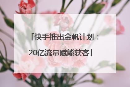 快手推出金帆计划：20亿流量赋能获客