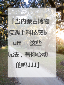 当内蒙古博物院遇上科技感buff……这些玩法，有你心动的吗↓↓↓