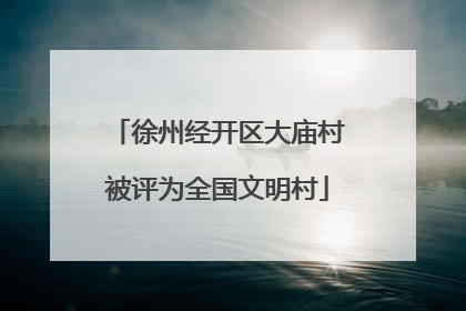 徐州经开区大庙村被评为全国文明村