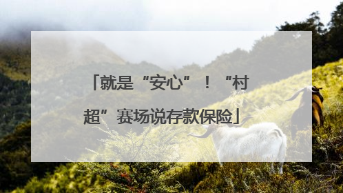 就是“安心”！“村超”赛场说存款保险