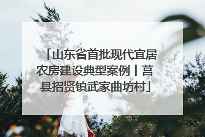 山东省首批现代宜居农房建设典型案例丨莒县招贤镇武家曲坊村