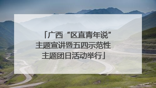 广西“区直青年说”主题宣讲暨五四示范性主题团日活动举行