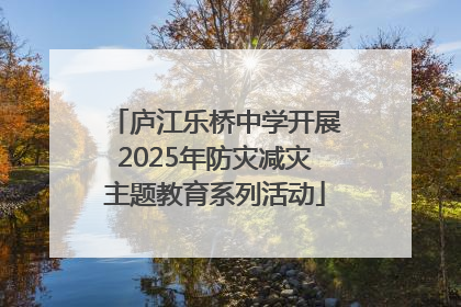 庐江乐桥中学开展2025年防灾减灾主题教育系列活动