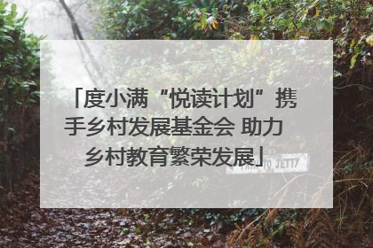度小满“悦读计划”携手乡村发展基金会 助力乡村教育繁荣发展