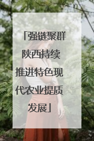 强链聚群 陕西持续推进特色现代农业提质发展