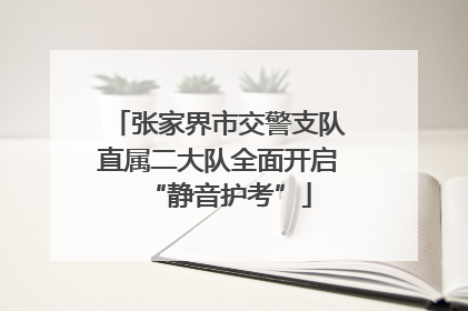 张家界市交警支队直属二大队全面开启“静音护考”