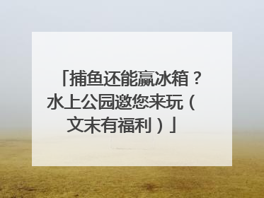 捕鱼还能赢冰箱？水上公园邀您来玩（文末有福利）
