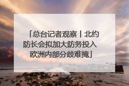 总台记者观察丨北约防长会拟加大防务投入 欧洲内部分歧难掩
