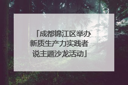成都锦江区举办新质生产力实践者说主题沙龙活动