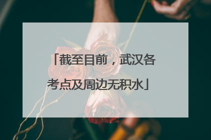 截至目前，武汉各考点及周边无积水