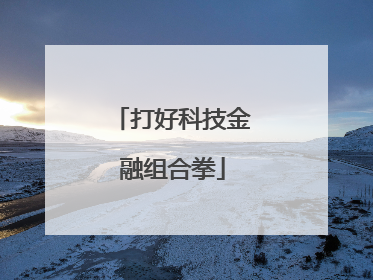 打好科技金融组合拳