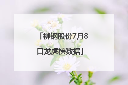 柳钢股份7月8日龙虎榜数据