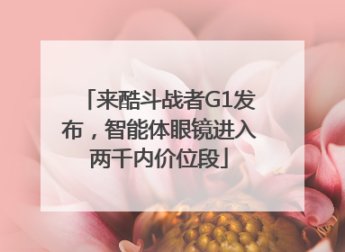 来酷斗战者G1发布，智能体眼镜进入两千内价位段