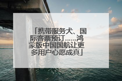 携带服务犬、国际客票预订……鸿蒙版中国国航让更多用户心愿成真