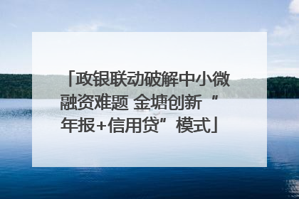 政银联动破解中小微融资难题 金塘创新“年报+信用贷”模式