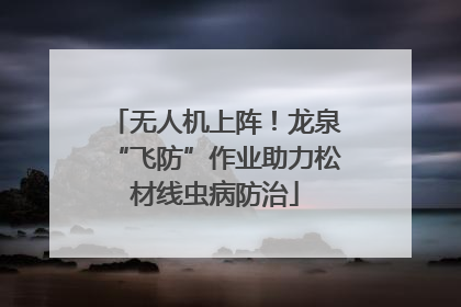 无人机上阵！龙泉“飞防”作业助力松材线虫病防治