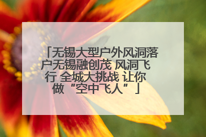 无锡大型户外风洞落户无锡融创茂 风洞飞行 全城大挑战 让你做“空中飞人”